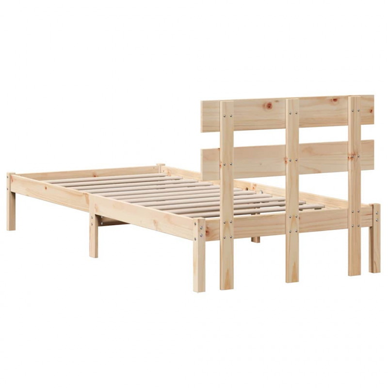 Ramka łóżka Brązowy 100 x 200 cm Lite drewno sosnowe