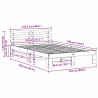 Ramka łóżka Naturalny 120 x 190 cm Lite drewno sosnowe