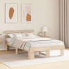 Ramka łóżka Naturalny 135 x 190 cm Lite drewno sosnowe