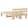 Ramka łóżka Naturalny 135 x 190 cm Lite drewno sosnowe