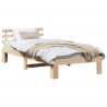 Ramka łóżka Naturalny 90 x 200 cm Lite drewno sosnowe