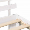 Ramka łóżka Z zagłówkiem Biały 90 x 200 cm Lite drewno sosnowe