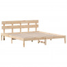 Ramka łóżka Brązowy 200 x 200 cm Lite drewno sosnowe