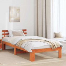 Ramka łóżka Woskowy Brąz 90 x 200 cm Lite drewno sosnowe