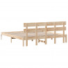 Ramka łóżka Brązowy 200 x 200 cm Lite drewno sosnowe
