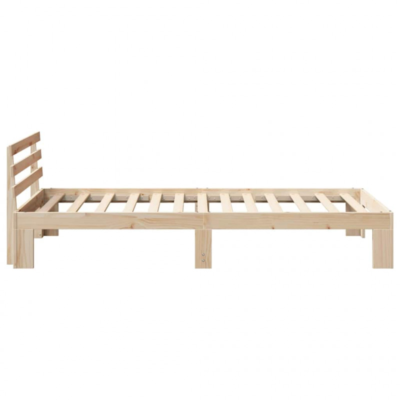 Ramka łóżka Naturalny 80 x 200 cm Lite drewno sosnowe