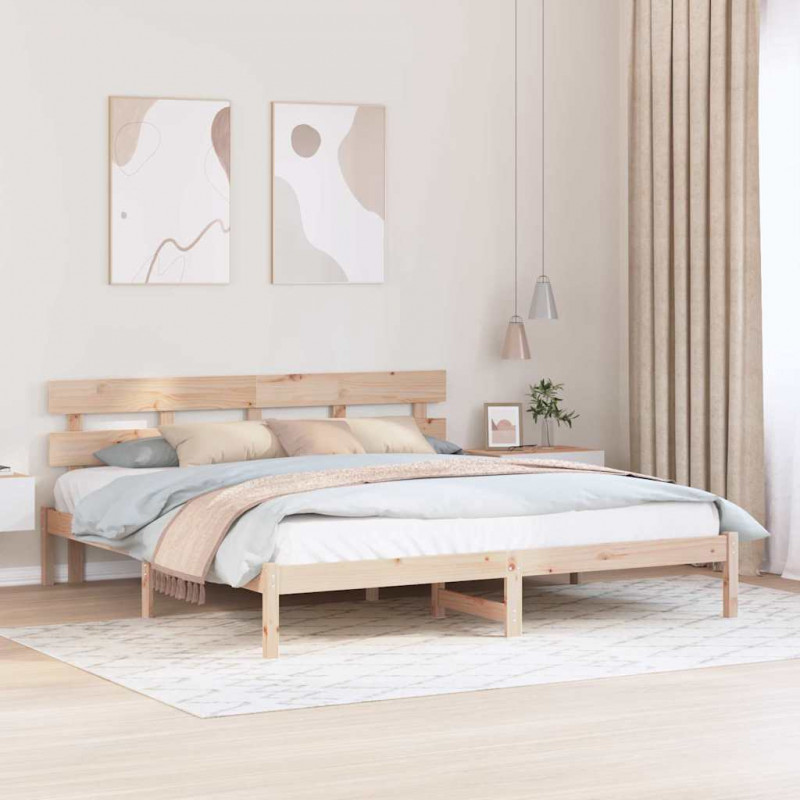 Ramka łóżka Brązowy 180 x 200 cm Lite drewno sosnowe