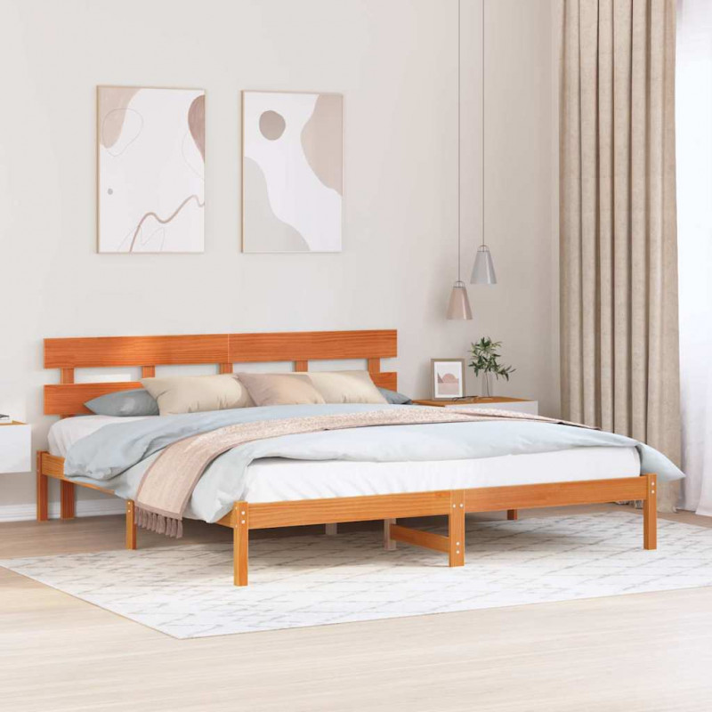 Ramka łóżka Brązowy 180 x 200 cm Lite drewno sosnowe