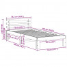 Ramka łóżka Naturalny 75 x 190 cm Lite drewno sosnowe
