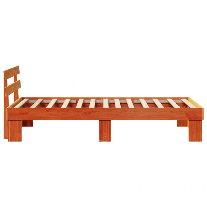Ramka łóżka Woskowy Brąz 90 x 200 cm Lite drewno sosnowe
