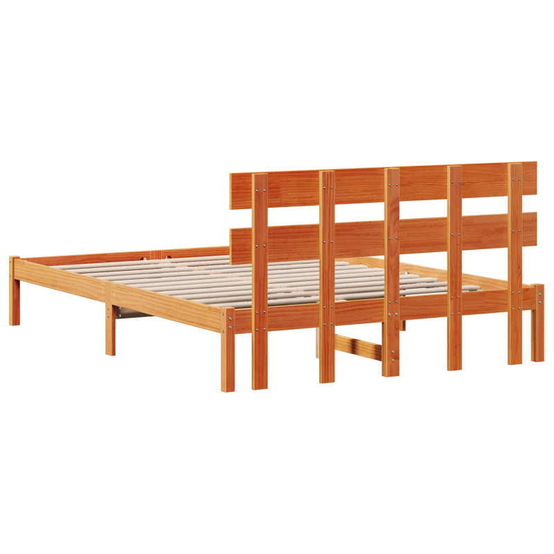 Ramka łóżka Brązowy 160 x 200 cm Lite drewno sosnowe