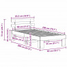 Ramka łóżka Naturalny 80 x 200 cm Lite drewno sosnowe