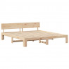 Ramka łóżka Naturalny 200 x 200 cm Lite drewno sosnowe
