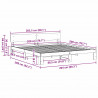 Ramka łóżka Z zagłówkiem Biały 200 x 200 cm Lite drewno sosnowe