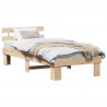 Ramka łóżka Naturalny 75 x 190 cm Lite drewno sosnowe