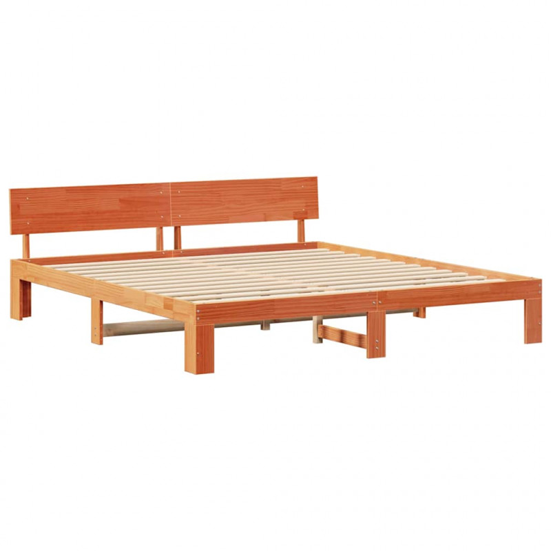 Ramka łóżka Woskowy Brąz 180 x 200 cm Lite drewno sosnowe