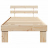 Ramka łóżka Naturalny 75 x 190 cm Lite drewno sosnowe