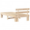 Ramka łóżka Naturalny 75 x 190 cm Lite drewno sosnowe