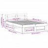 Ramka łóżka Brązowy 160 x 200 cm Lite drewno sosnowe