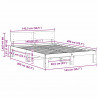 Ramka łóżka Naturalny 140 x 200 cm Lite drewno sosnowe