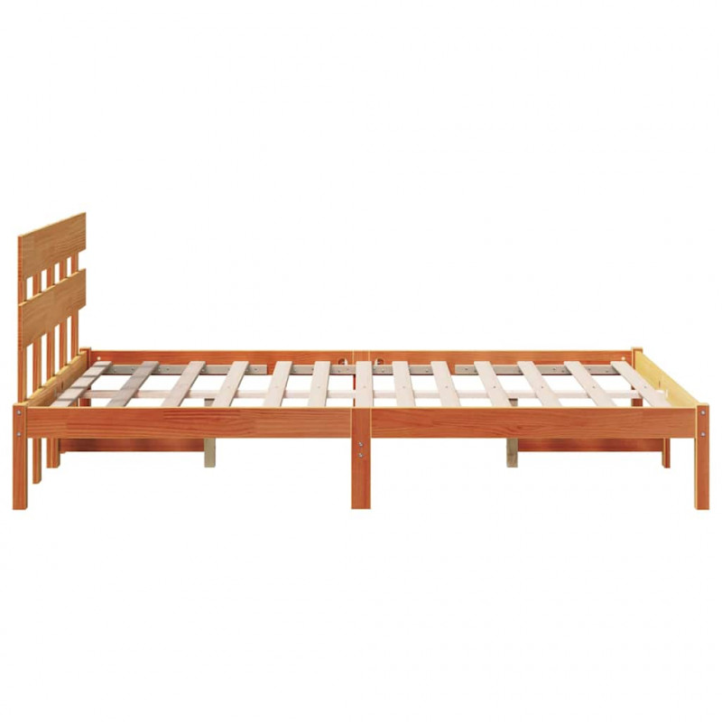 Ramka łóżka Brązowy 120 x 190 cm Lite drewno sosnowe