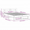 Ramka łóżka Z zagłówkiem Biały 140 x 200 cm Lite drewno sosnowe
