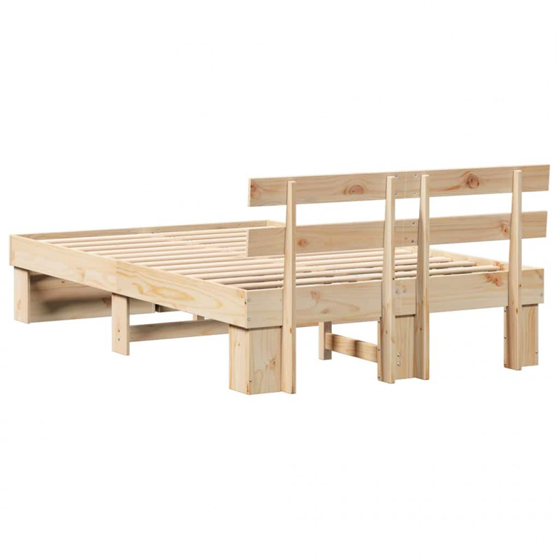 Ramka łóżka Brązowy 120 x 200 cm Lite drewno sosnowe