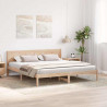 Ramka łóżka Brązowy 200 x 200 cm Lite drewno sosnowe