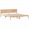 Ramka łóżka Brązowy 200 x 200 cm Lite drewno sosnowe