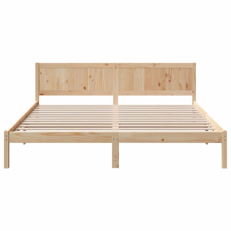 Ramka łóżka Brązowy 200 x 200 cm Lite drewno sosnowe