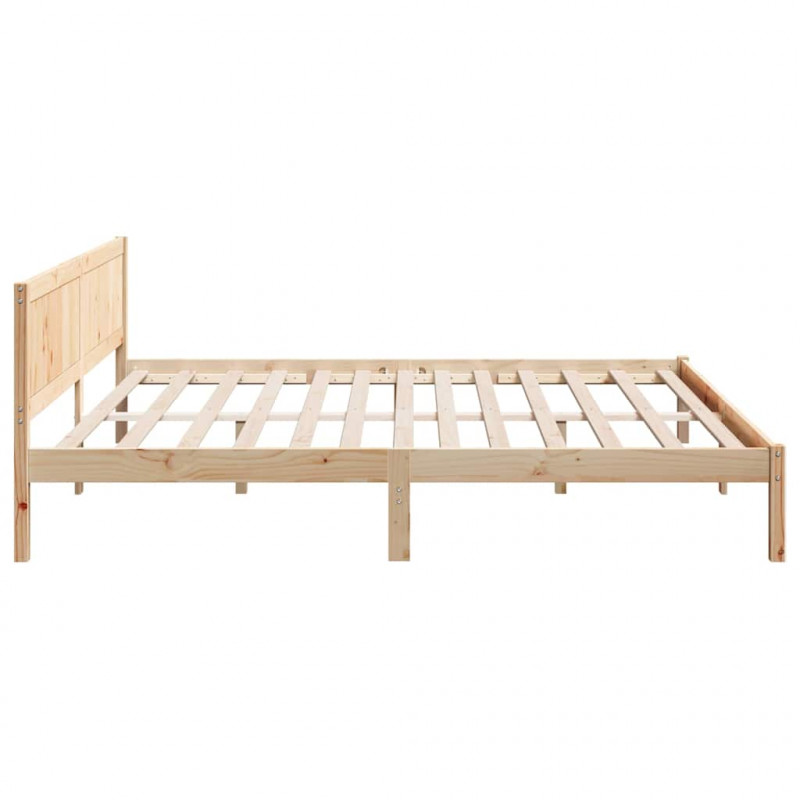 Ramka łóżka Brązowy 200 x 200 cm Lite drewno sosnowe