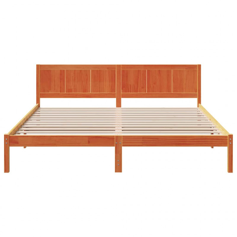 Ramka łóżka Brązowy 200 x 200 cm Lite drewno sosnowe