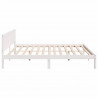 Ramka łóżka Biały 180 x 200 cm Lite drewno sosnowe