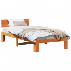Ramka łóżka Woskowy Brąz 90 x 200 cm Lite drewno sosnowe