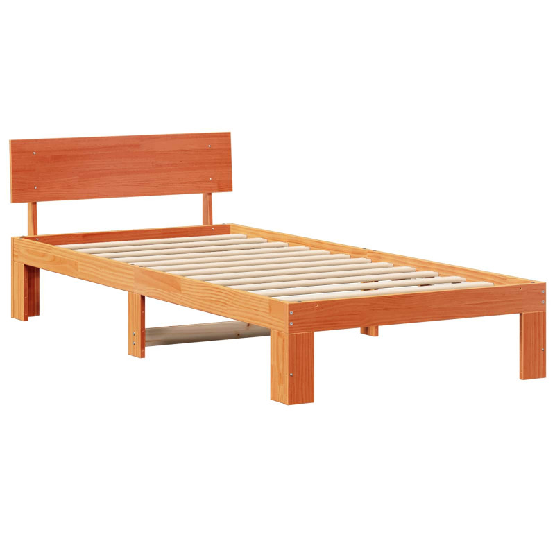 Ramka łóżka Woskowy Brąz 90 x 200 cm Lite drewno sosnowe