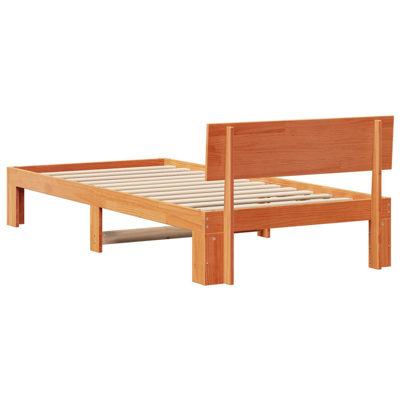 Ramka łóżka Woskowy Brąz 90 x 200 cm Lite drewno sosnowe
