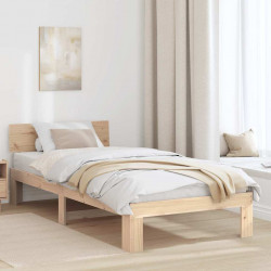 Ramka łóżka Naturalny 80 x 200 cm Lite drewno sosnowe