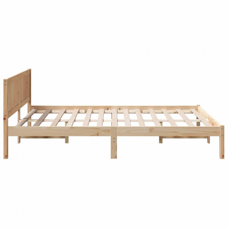 Ramka łóżka Brązowy 140 x 200 cm Lite drewno sosnowe