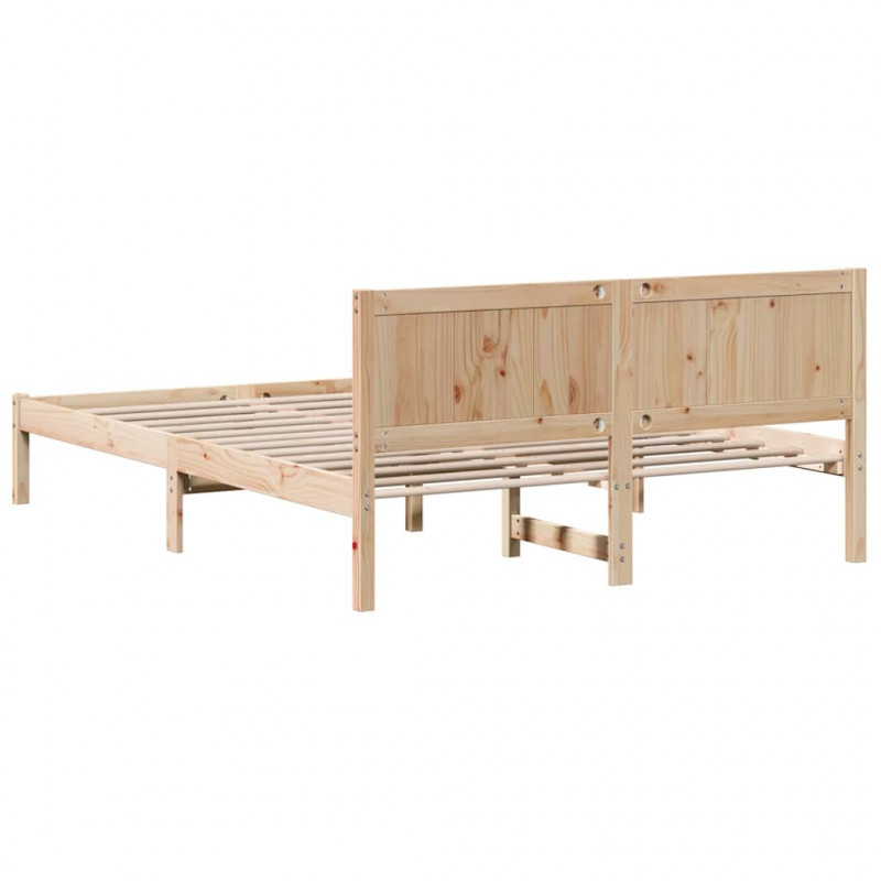 Ramka łóżka Brązowy 140 x 200 cm Lite drewno sosnowe