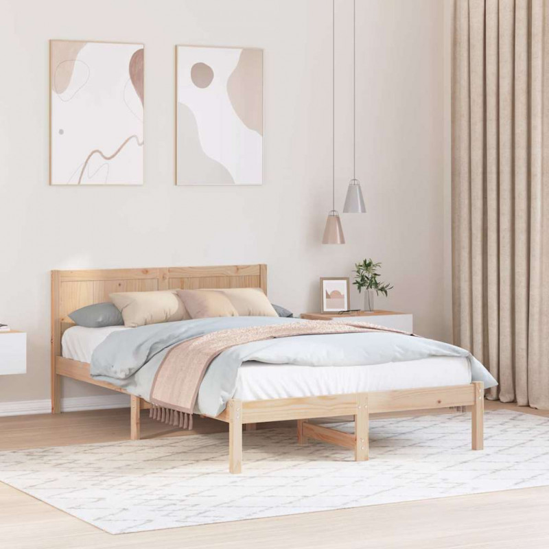 Ramka łóżka Brązowy 120 x 200 cm Lite drewno sosnowe