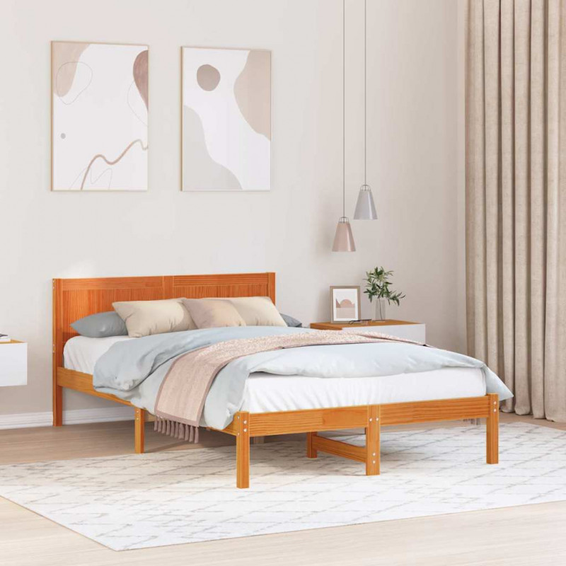 Ramka łóżka Brązowy 120 x 200 cm Lite drewno sosnowe