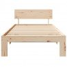 Ramka łóżka Naturalny 75 x 190 cm Lite drewno sosnowe