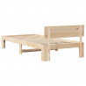 Ramka łóżka Naturalny 75 x 190 cm Lite drewno sosnowe