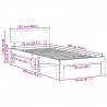 Ramka łóżka Naturalny 75 x 190 cm Lite drewno sosnowe