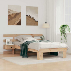 Ramka łóżka Brązowy 90 x 200 cm Lite drewno sosnowe