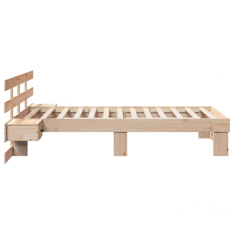 Ramka łóżka Brązowy 90 x 200 cm Lite drewno sosnowe