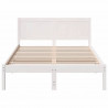 Ramka łóżka Biały 120 x 190 cm Lite drewno sosnowe