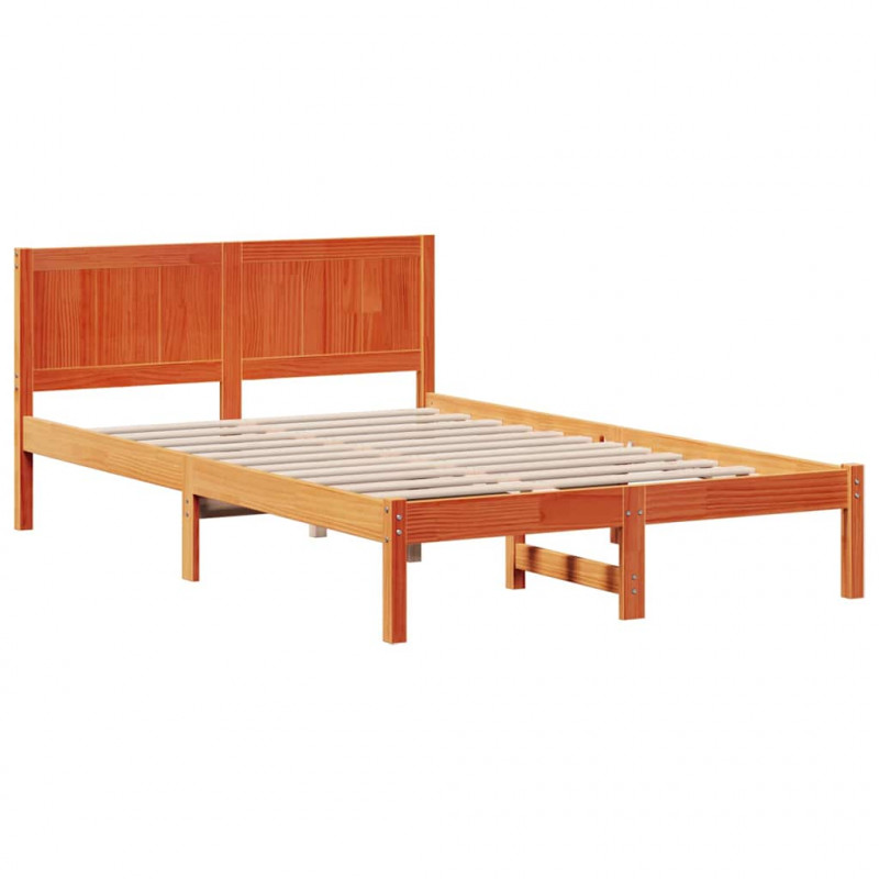 Ramka łóżka Brązowy 120 x 190 cm Lite drewno sosnowe