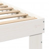 Ramka łóżka Z zagłówkiem Biały 90 x 200 cm Lite drewno sosnowe