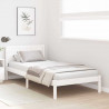 Ramka łóżka Biały 80 x 200 cm Lite drewno sosnowe